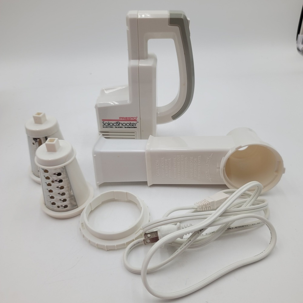 Presto SaladShooter Electric Slicer‎ Shredder White Model 0291001 Kitchen Tool